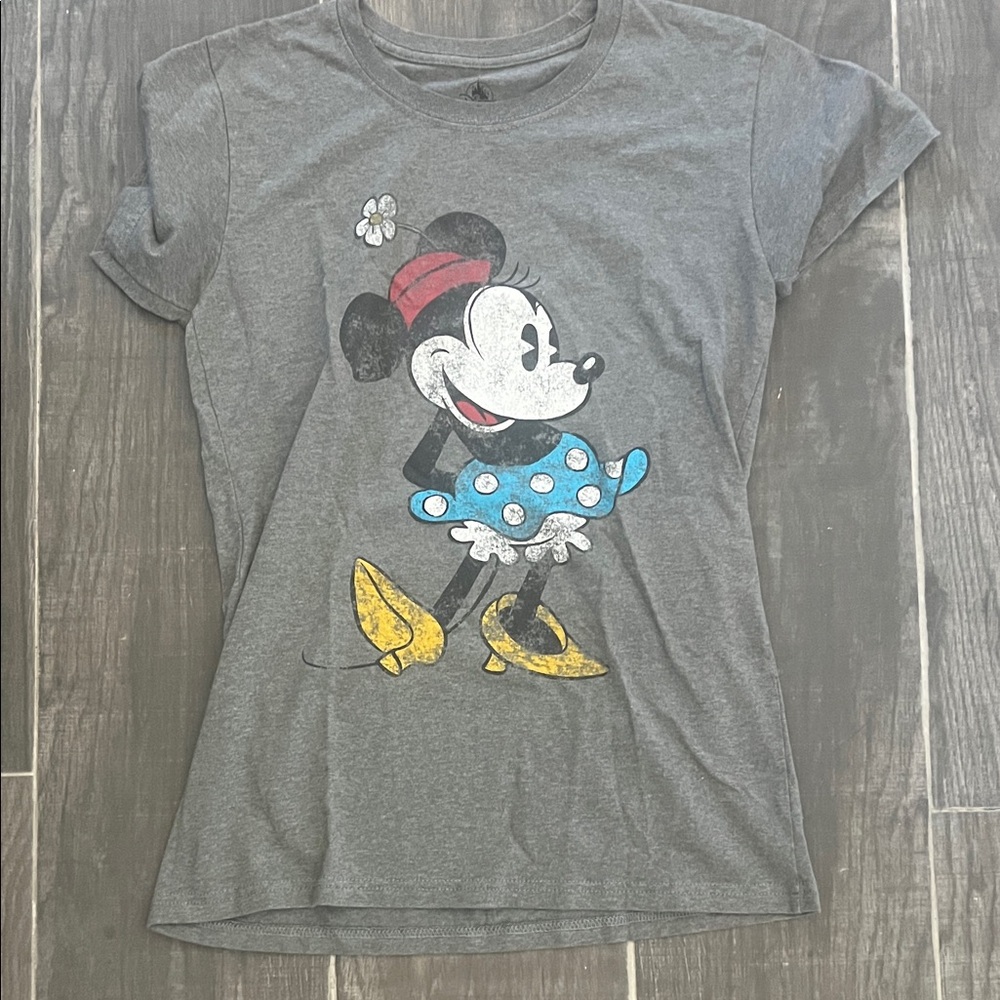 Disney Gray T-Shirt with Minnie Mouse Design